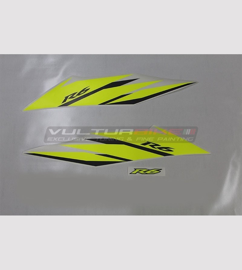 Kit adesivi giallo fluo/nero - Yamaha R6 