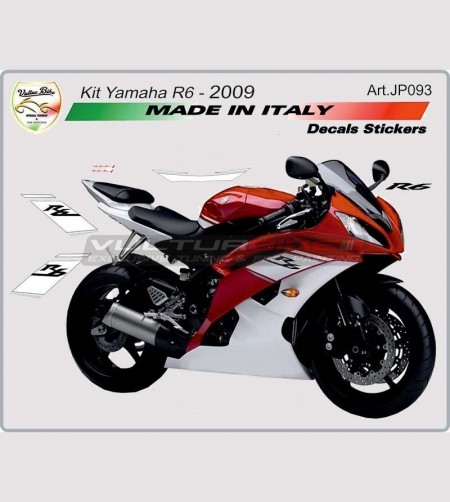 Kit completo di adesivi moto - Yamaha R6 2008/2009 