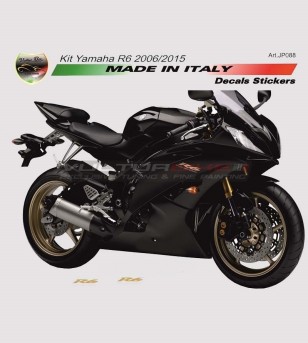 Autocollants carénages or - Yamaha R6 2006/2015 