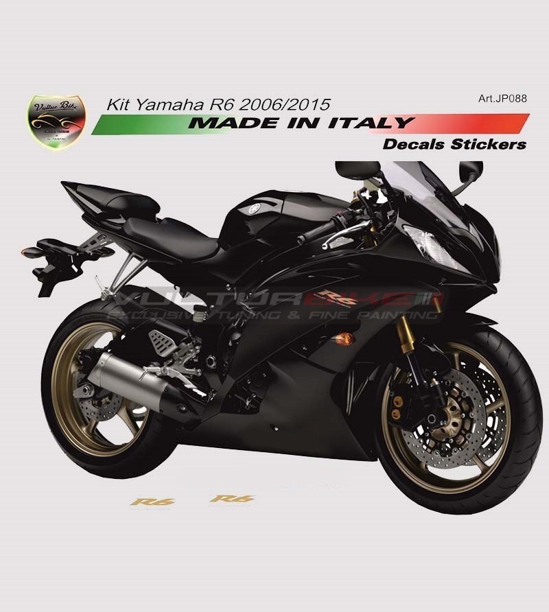 Side fairings gold stickers   - Yamaha R6 2006/2015 