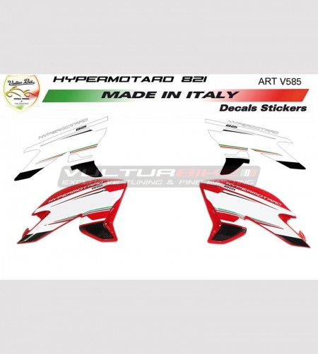 Aufkleber für Seiten neue Trikolore Design - Ducati Hypermotard 821/939 