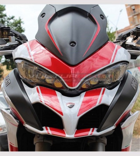 Weiße oder graue Rumpf Aufkleber - Ducati Multistrada 1200 DVT 