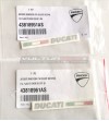 Italienische Flaggenaufkleber Ducati Graphit geschrieben