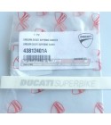 Emblème original Ducati superbike couleur argent