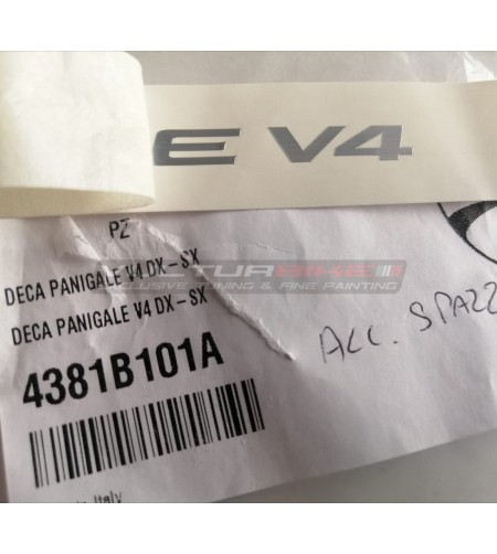 Calcomanías originales Ducati panigale V4 de aluminio cepillado 