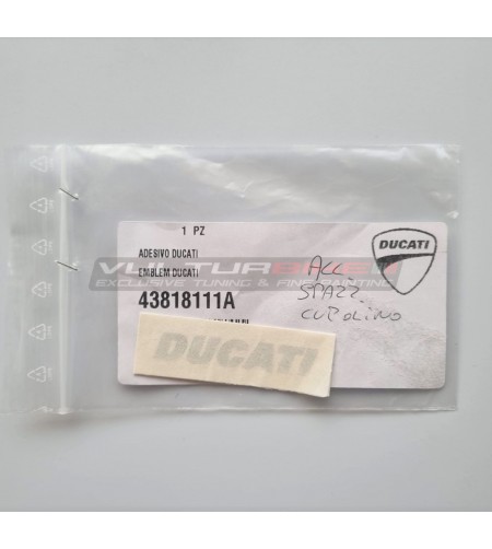 Autocollant d’emblème Ducati couleur originale en aluminium brossé