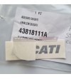 Emblem sticker Ducati original brushed aluminum color