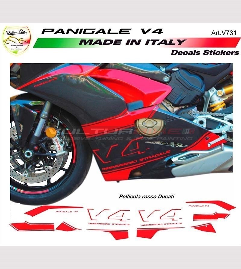 Customized stickers for side panels Color design - Ducati Panigale V4 