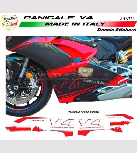 Customized stickers for side panels Color design - Ducati Panigale V4 