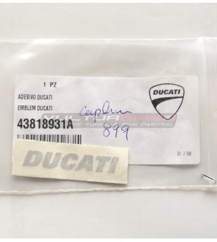 Emblemaufkleber Ducati originalen silbernen Farbe