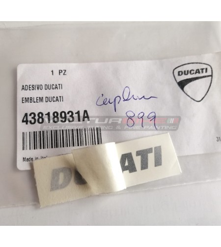 Emblemaufkleber Ducati originalen silbernen Farbe