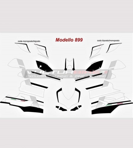 Kit adhésif complet design personnalisé - Ducati Panigale V4 / 899/1199/1299/959 