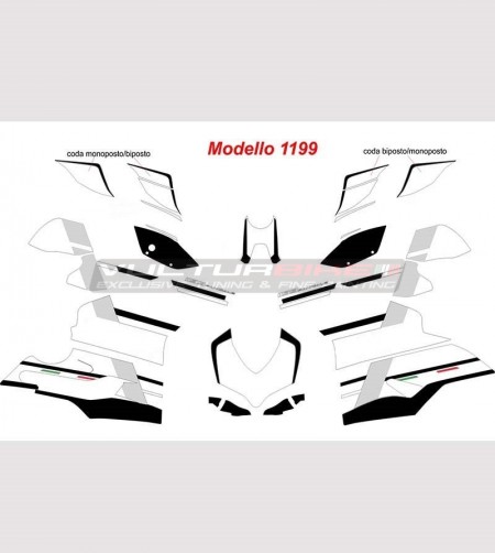 Kit adesivi completo design personalizzato - Ducati Panigale V4 / 899/1199/1299/959 