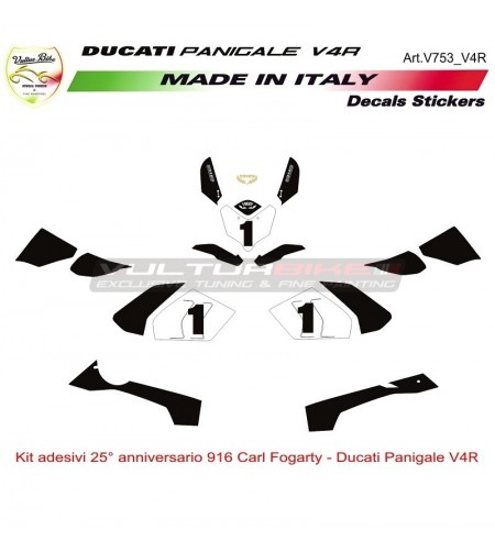 Sticker Kit 25 Jahre 916 Carl Fogarty - Ducati Panigale V4 / V4S / V4R 