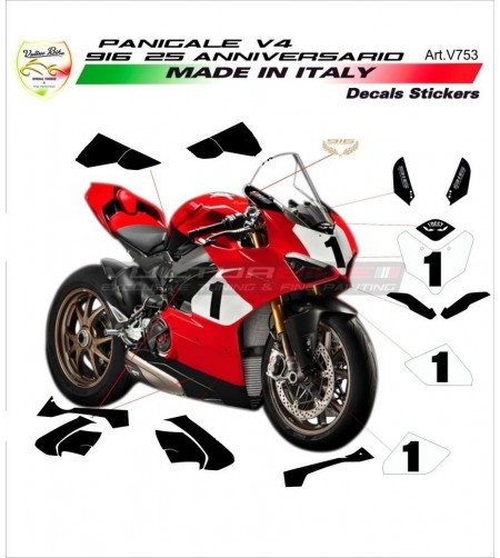 Sticker Kit 25 Jahre 916 Carl Fogarty - Ducati Panigale V4 / V4S / V4R 