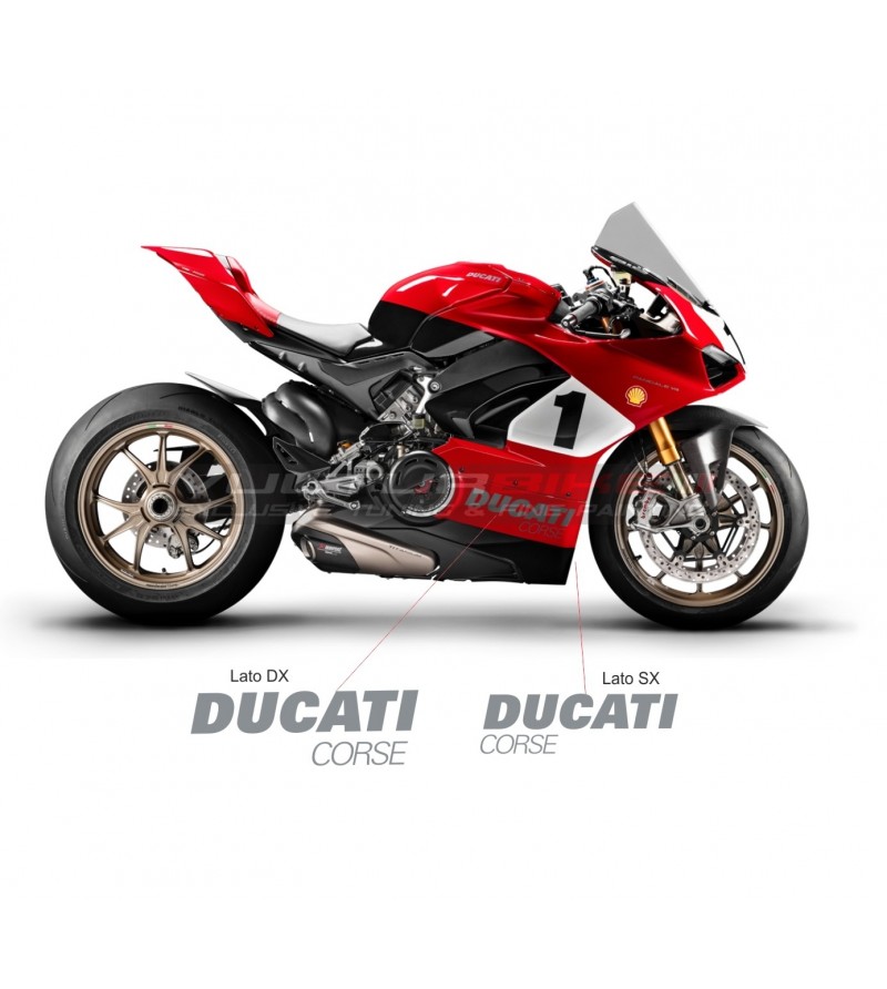 Décalcomanies originales Ducati Corse pour panigale V4 à carénages inférieure 