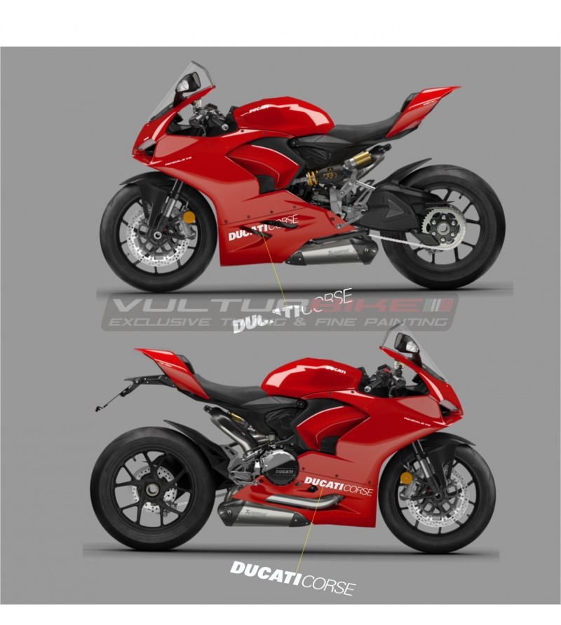Decalcomanías originales Ducati Corse para carenados inferiores Panigale 959 /899 / V2 