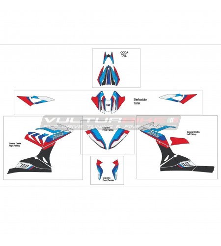 Kit completo de pegatinas diseño Motorsport - BMW S1000RR 2015 / 2018