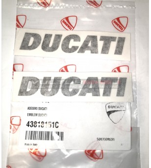 Paire de décalcomanies originales Ducati couleur noire brillante