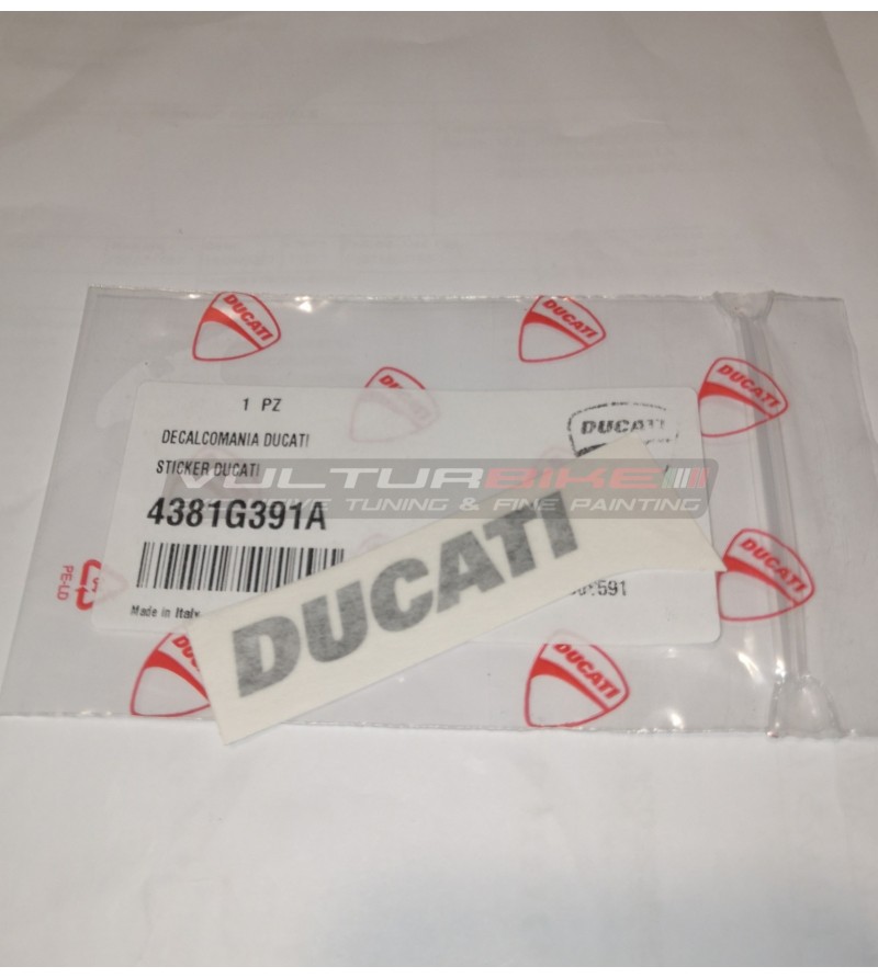 Decalcomania Ducati originale - multimodel -nero lucido