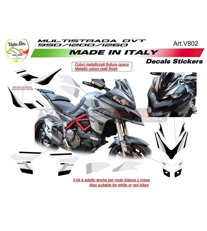 Kompletter Sticker-Kit - Ducati Multistrada DVT/950/1200/1260