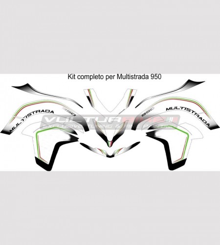 Kit adesivi per Ducati Multistrada 950/1200 2015 - 2018 design tricolore