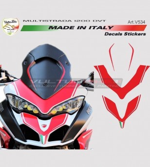 Autocollants bulle moto blanche - Ducati Multistrada 1200/1260 