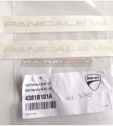 Decalcomanie originali Ducati Panigale V4 alluminio spazzolato 