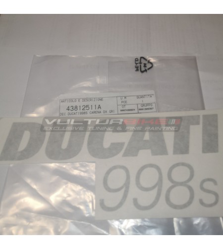 Decalcomania Ducati 998s Carena Destra 