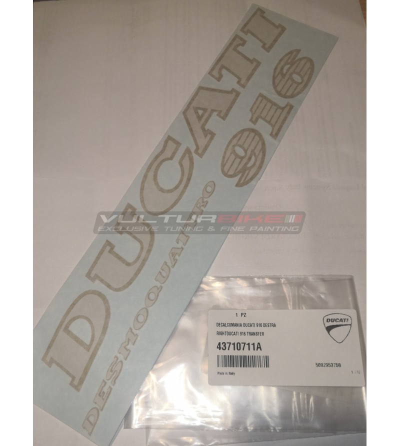 Decalcomania Ducati 916 Desmoquattro - Destra 