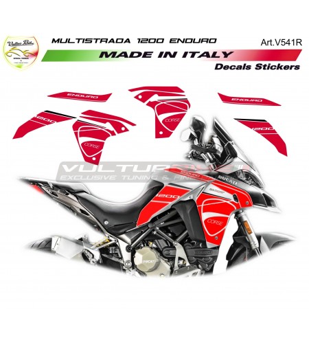 Benutzerdefinierte Aufkleber Kit - Ducati multistrada 1200 Enduro 