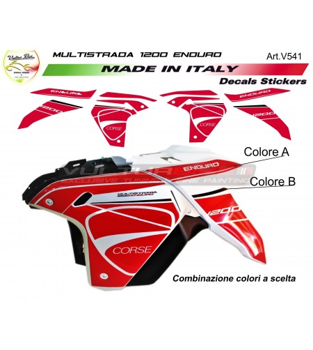 Benutzerdefinierte Aufkleber Kit - Ducati multistrada 1200 Enduro 