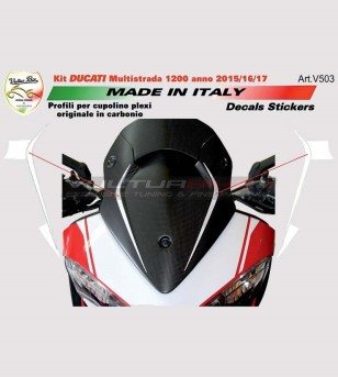 Pegatinas originales de carenado de carbono - Ducati Multistrada 1200 2015/16/17 