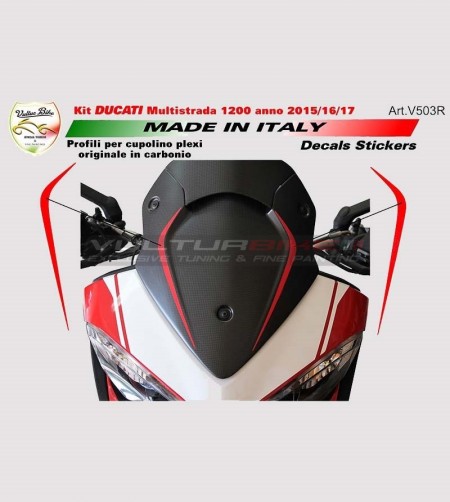 Original Carbon Verkleidungsaufkleber - Ducati Multistrada 1200 16.16.2015 