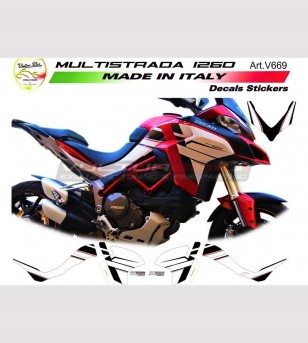 Complete stickers kit customized design - Ducati Multistrada 1260 