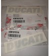Coppia di decalcomanie originali Ducati colore alluminio spazzolato