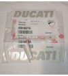Par de calcomanías originales Ducati color plata