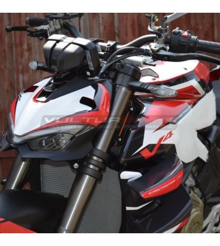 Race white design stickers kit - Ducati Streetfighter V4 