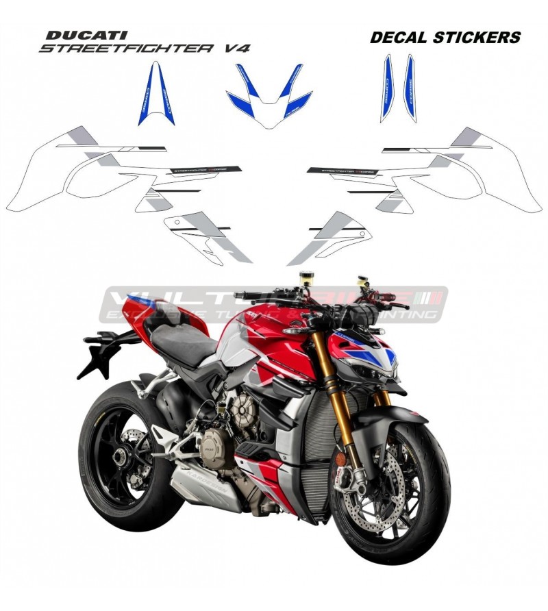 Komplettes Aufkleber-Kit Design S CORSE - Ducati Streetfighter V4 2020 / 2022 