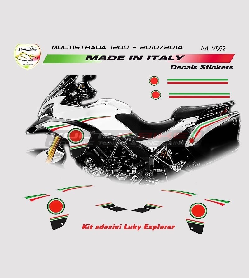 Lucky Explorer Stickers - Ducati Multistrada 1200 2010/2014 