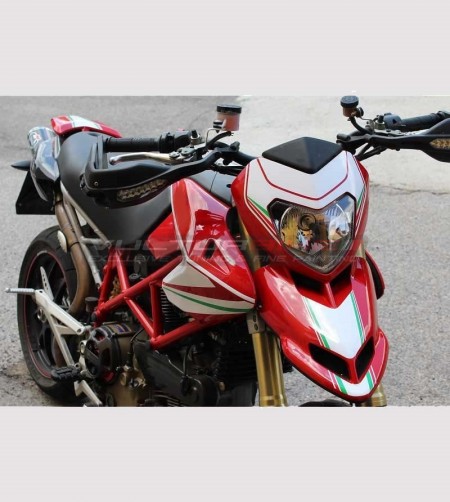 Kit de pegatinas tricolor con corona dorada - Ducati Hypermotard 796/1100