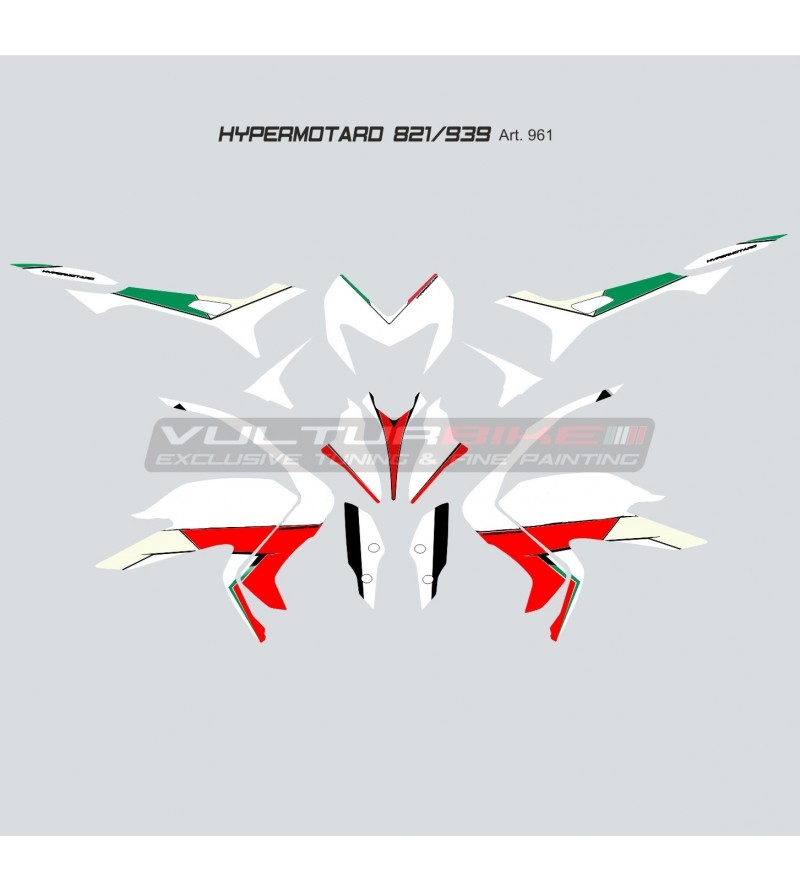 Kit completo de pegatinas - Ducati Hypermotard 821 / 939 año 2013 / 2018 