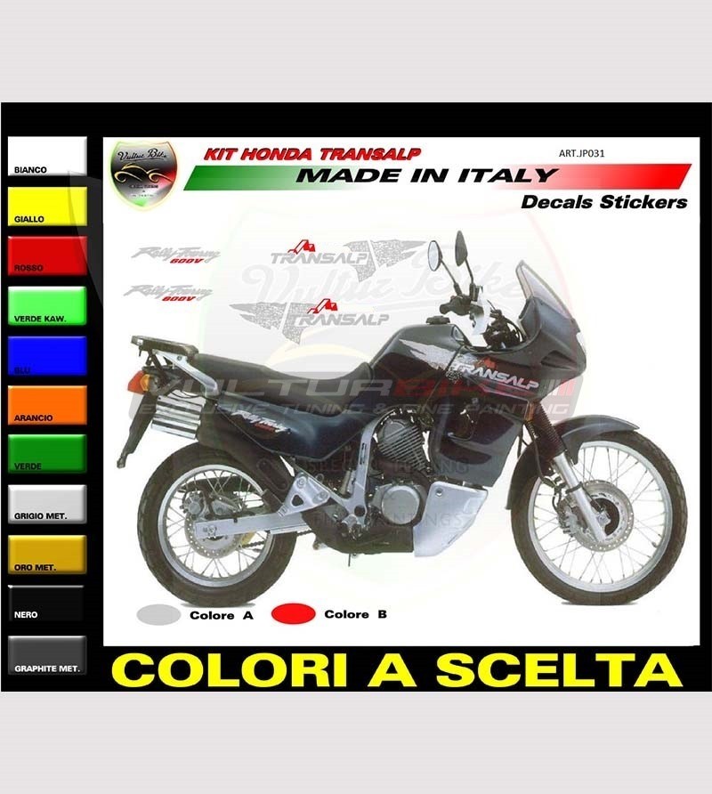 Kit autocollant latéral, réservoir, côtés sous-est - Honda Transalp 