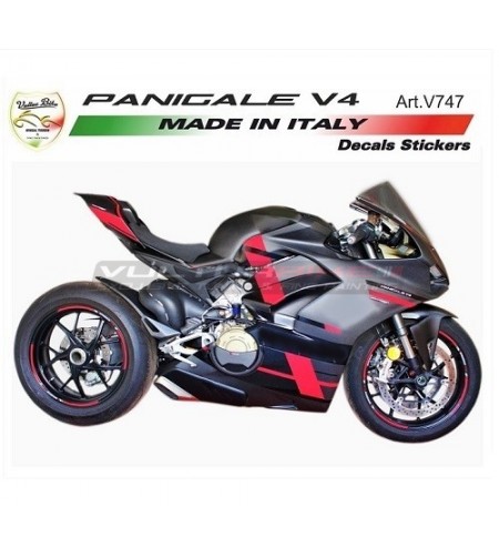 Spezielles schwarz-rotes Klebeset - Ducati Panigale V4 / V4S / V4R / V4 2020 