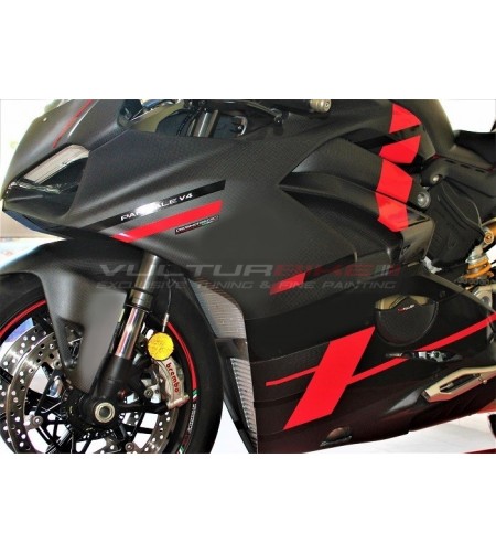Spezielles schwarz-rotes Klebeset - Ducati Panigale V4 / V4S / V4R / V4 2020 