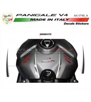 Adesivi per coperchio del serbatoio special argento / nero - Ducati Panigale V4 / V4S / V4R 