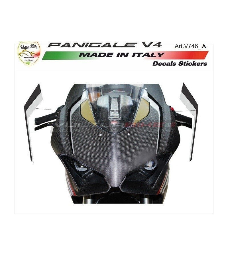 Autocollants spéciaux argent /noir bulle - Ducati Panigale V4 / V4S / V4R 