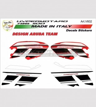 Aruba Team's complete design stickers' kit - Ducati Hypermotard 796/1100