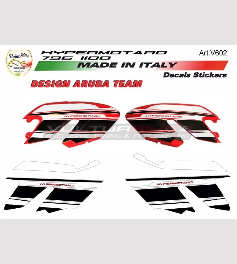 Aruba Team's complete design stickers' kit - Ducati Hypermotard 796/1100