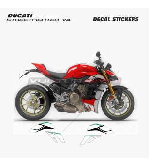 Autocollants pour carénages latérales design tricolore italien - Ducati Streetfighter V4 / V4S 